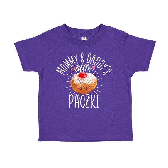 Mommy and Daddy's Little Paczki Toddler T-Shirt 2T Purple