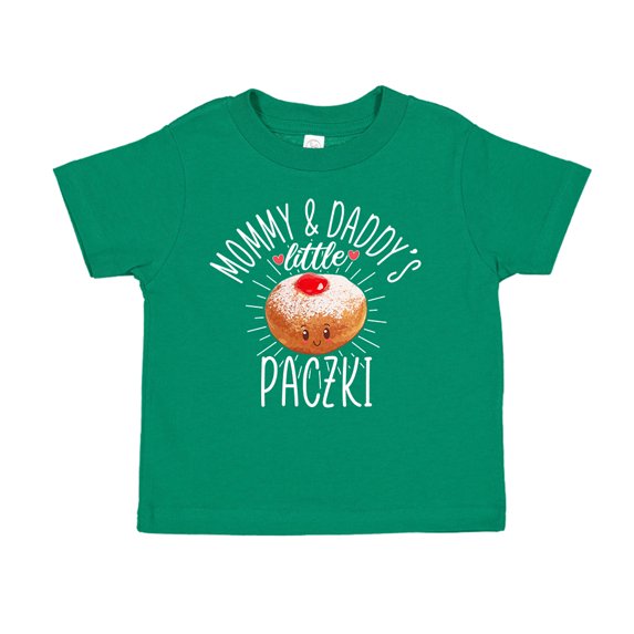 Mommy and Daddy's Little Paczki Toddler T-Shirt 3T Kelly Green