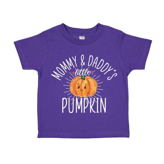 Mommy and Daddy's Little Pumpkin Toddler T-Shirt 5/6T Purple