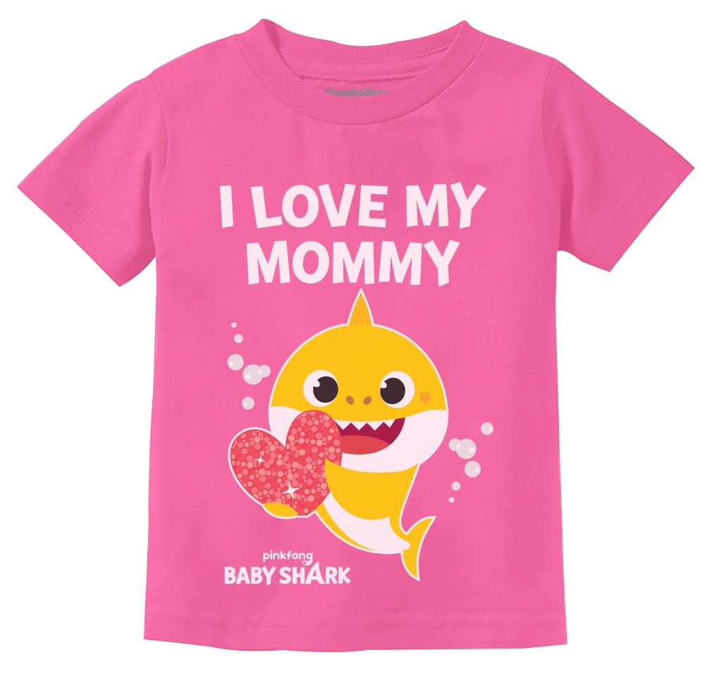 Mommy and Me Baby Shark Doo Doo Doo Shirt Love My Mommy Pink 5T