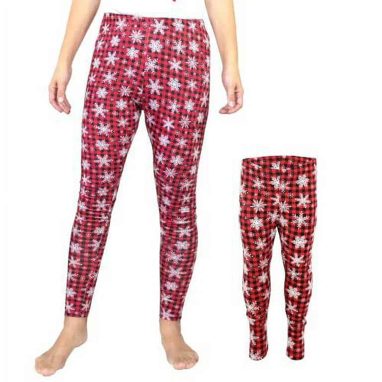 Mommy and Me Matching Mother Daughter Plaid Christmas Leggings Md Red Walmart