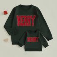 thumbnail image 1 of Mommy and Me Matching Outfits Christmas Pullover Long Sleeve Crewneck Letter Embroidery Sweatshirts, 1 of 7