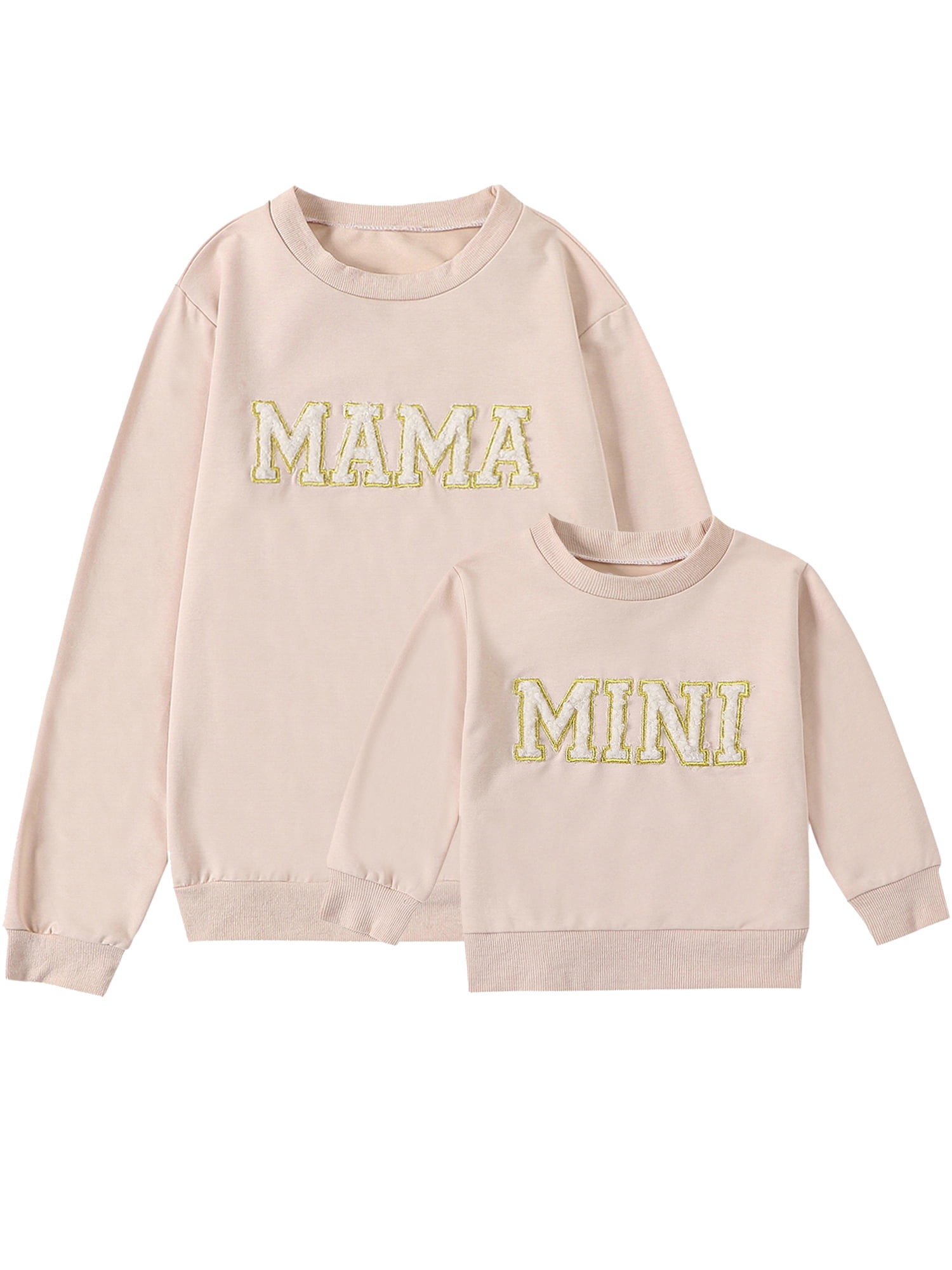 Mommy and Me Matching Outfits Pullover Sweatshirts for Mom and Daughter Christmas Clothing Match Tops Shirts