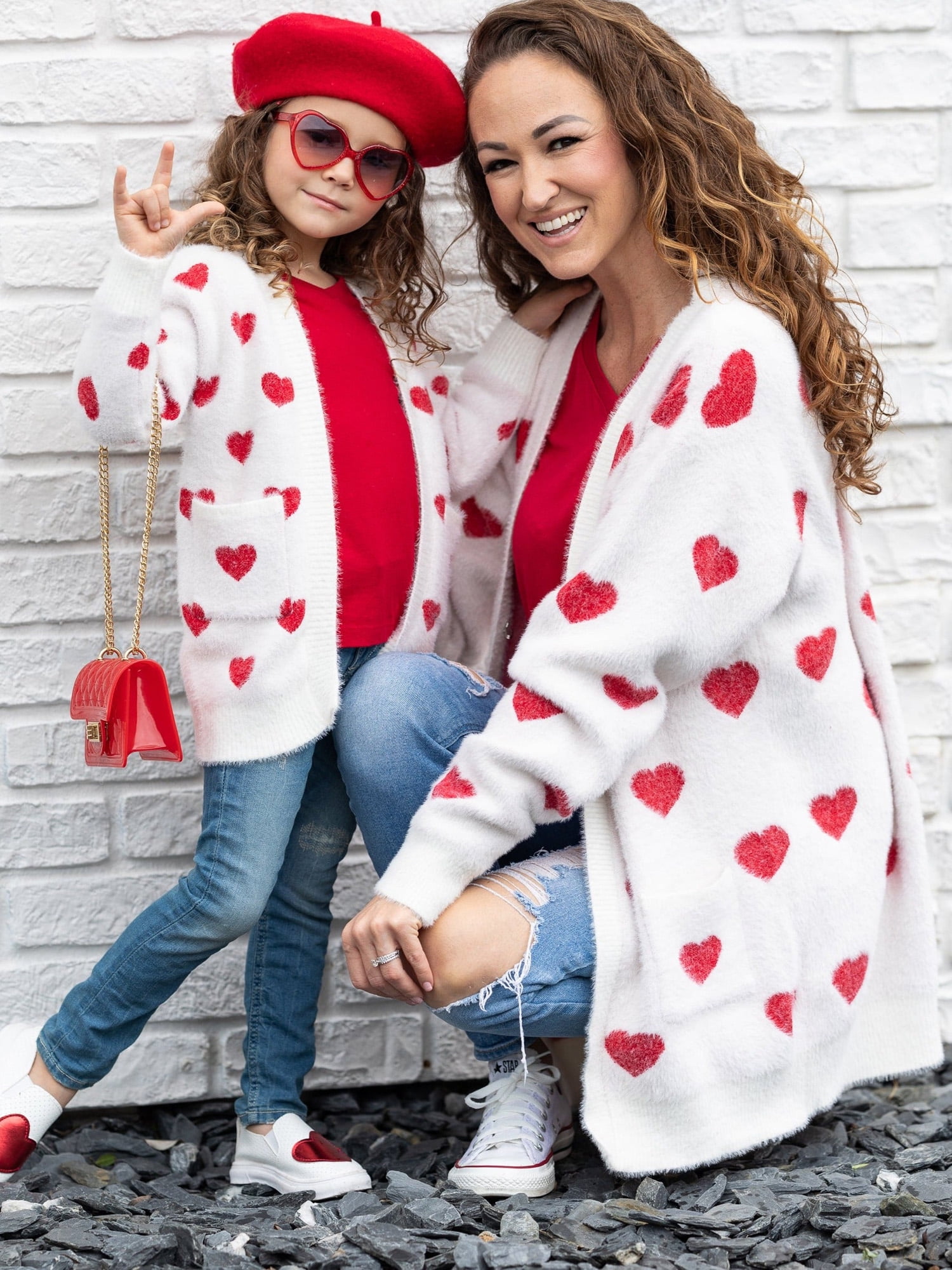 Mommy and Me Matching Outfits Valentine's Day Women Girls Love