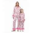 thumbnail image 1 of Mommy and Me Matching Pajamas Santa Tree Print Button Down Long Sleeve Lapel Tops Pants Sleepwear, 1 of 10
