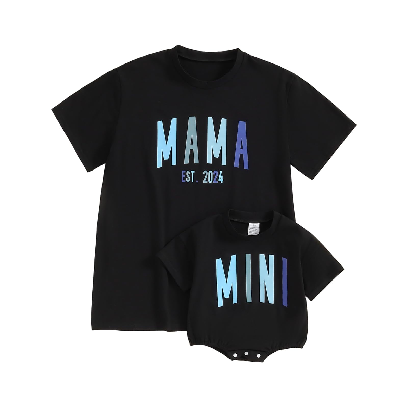 Mommy and Me Matching Shirts Outfit Cute Letter T-Shirts/Rompers Short ...