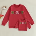 thumbnail image 1 of Mommy and Me Matching Sweatshirts Letter Embroidery Crew Neck Long Sleeve Pullover Tops Casual Streetwear, 1 of 10