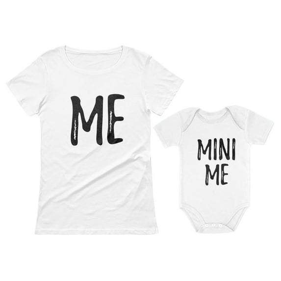 Mommy and Me Outfits Me and Mini Me Mother Daughter Matching Mothers Day Shirts Mom White Large / Daughter White 18M (12-18M)
