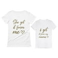 thumbnail image 1 of Mommy and Me Shirts I Got It From My Mama Mother Daughter Matching Outfits Women's White Large / Girl's White 5/6, 1 of 7
