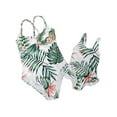 Mommy and Me Swimsuits Family Matching Swimwear Tropical Leaves Flowers