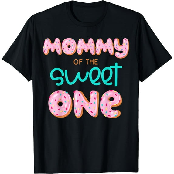 Mommy of The Sweet One First Birthday Matching Family Donut T-Shirt