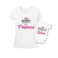 thumbnail image 1 of Mommy of a Princess and Daughter of a Queen Mother Daughter Matching Shirts, 1 of 4