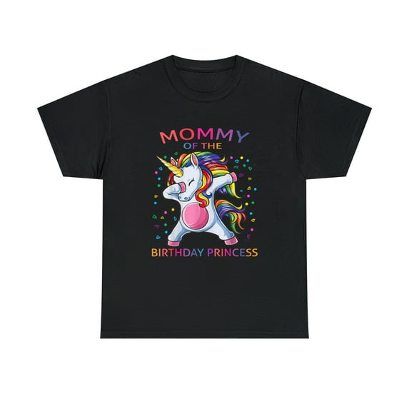 Mommy of the Birthday Princess Unicorn Girl Outfit T-Shirt