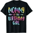 thumbnail image 1 of Mommy of the Birthday for Girl Tie Dye Colorful Bday Girl T-Shirt, 1 of 2