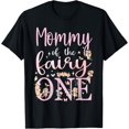thumbnail image 1 of Mommy of the Fairy One Mom 1st Birthday Party Family T-ShirtMen and women, Black T-shirt, size: Extra large, 1 of 4