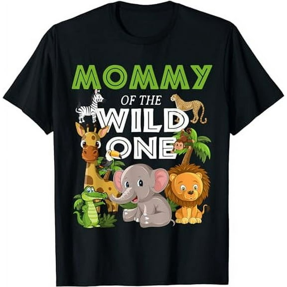 Mommy of the Wild One Zoo Birthday Safari Jungle Animal T-Shirt