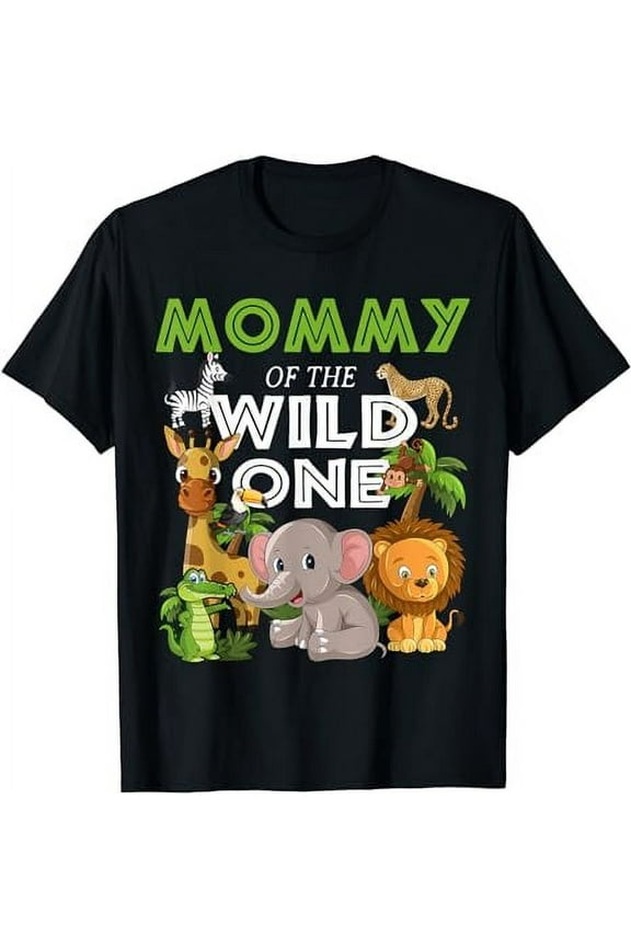 Mommy of the Wild One Zoo Birthday Safari Jungle Animal T-Shirt