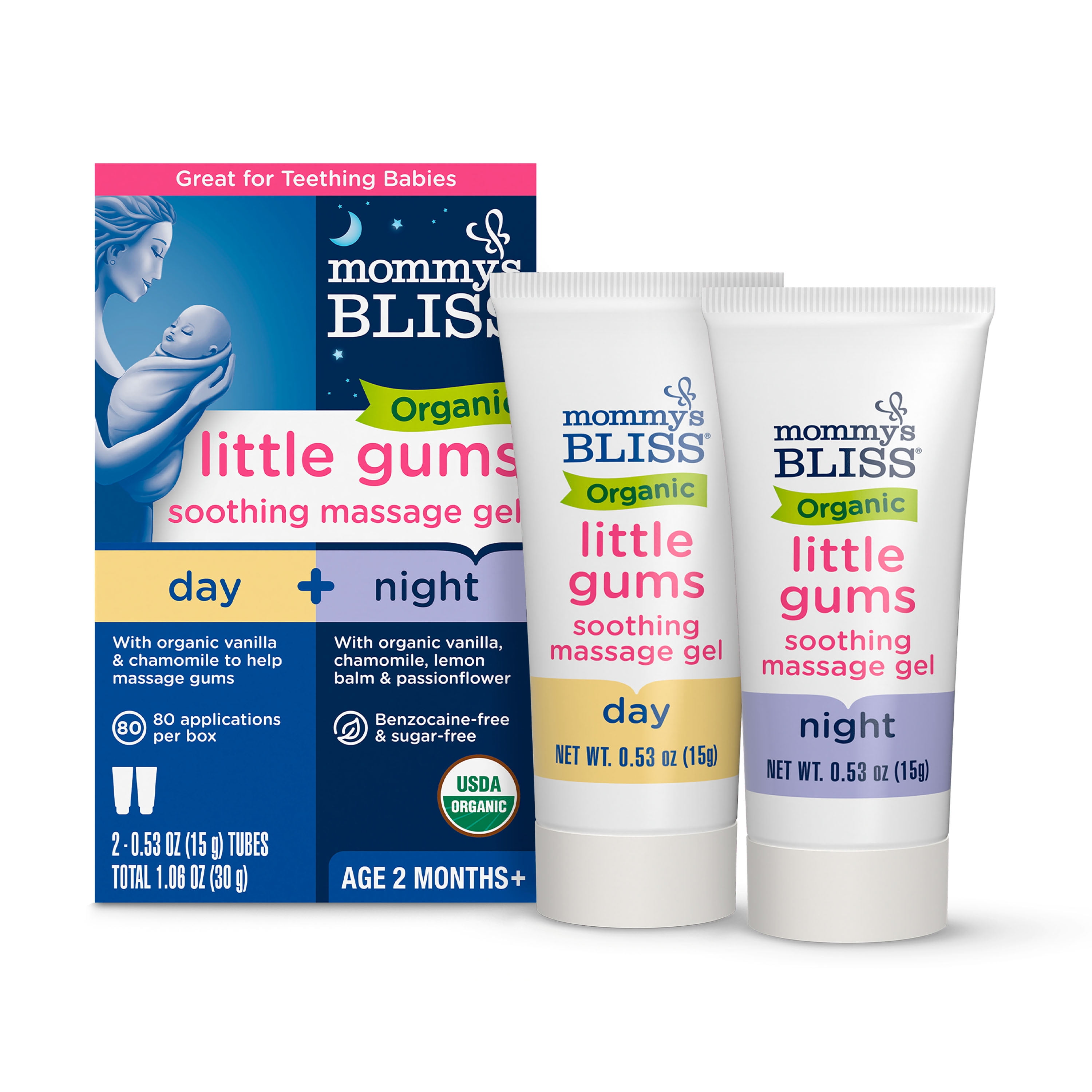 Mommy's Bliss Organic Baby Gum Massage Gel, Combo Pack, 2+ Months, 1.06 oz