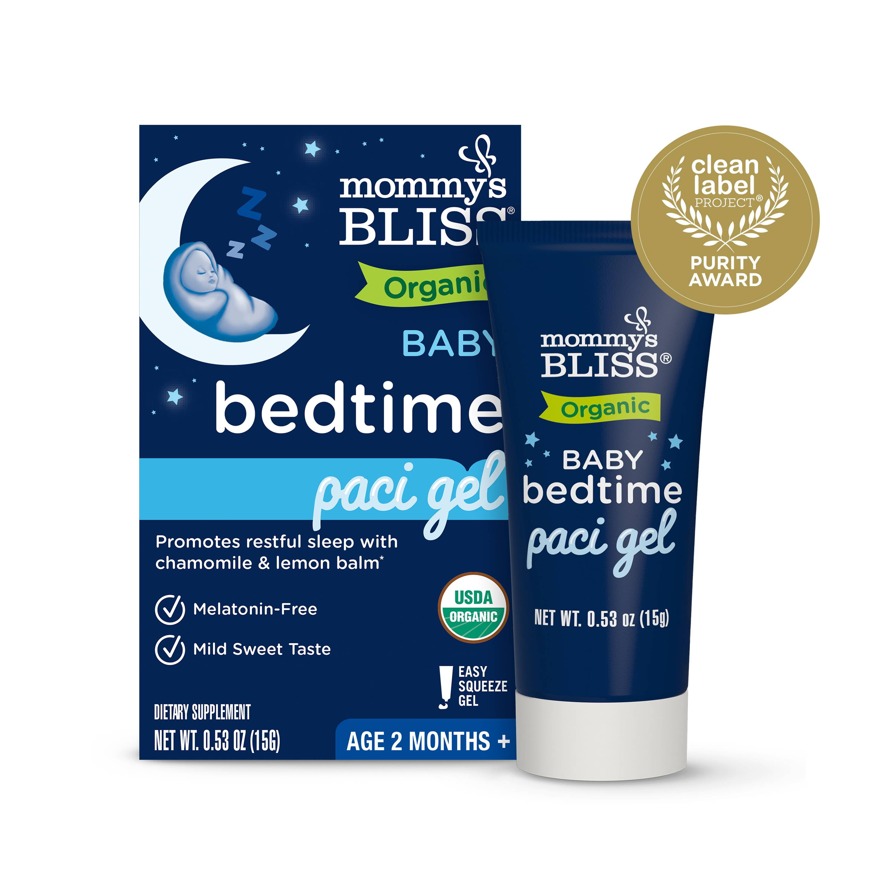 Mommy's Bliss Organic Bedtime Paci Gel, Chamomile and Lemon Balm for Restful Sleep, 0.53 oz