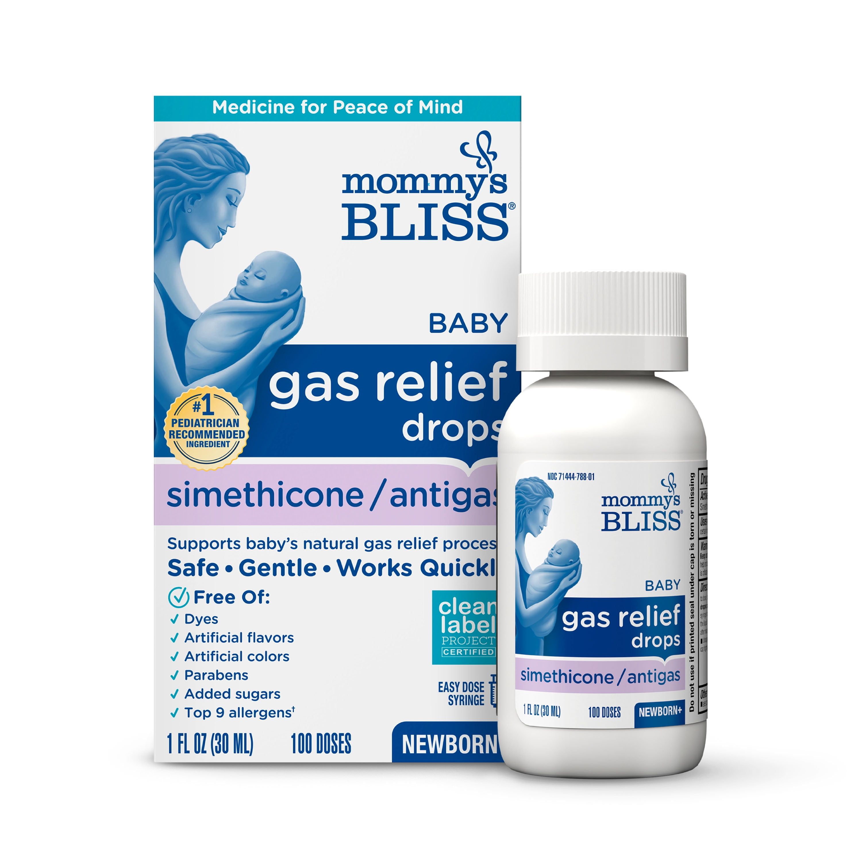 Mommy's Bliss Gas Relief Simethicone Drops for Newborns 1 fl oz 30 ml, over-the-Counter