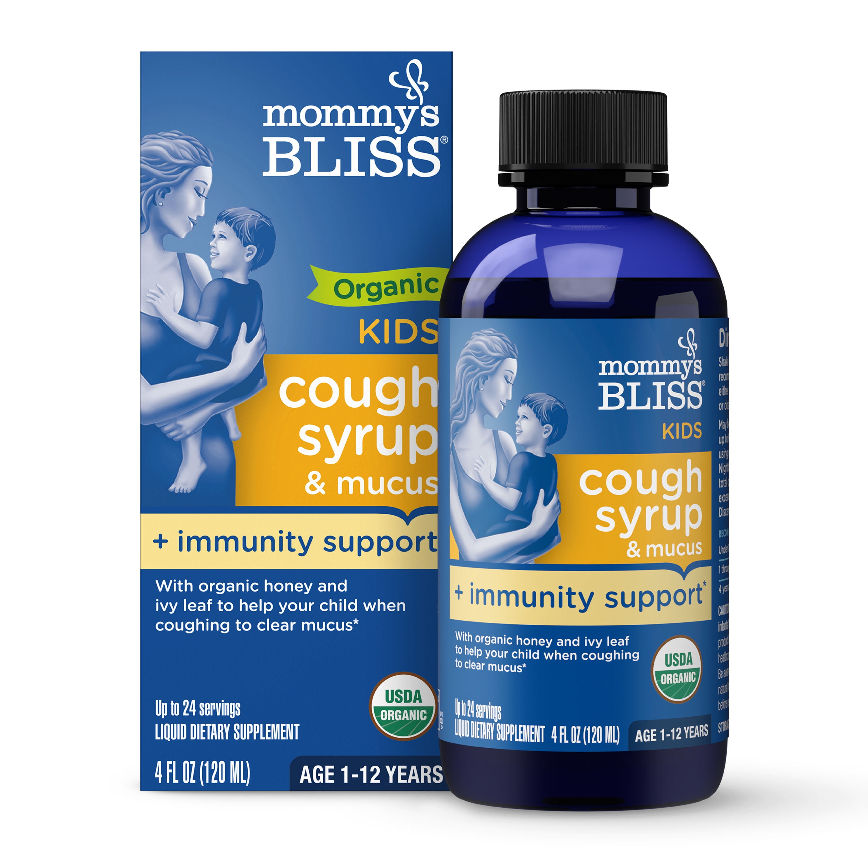 Mommy's Bliss Kids, Organic Cough Syrup + Immunity Support, over the Counter, 4 fl oz