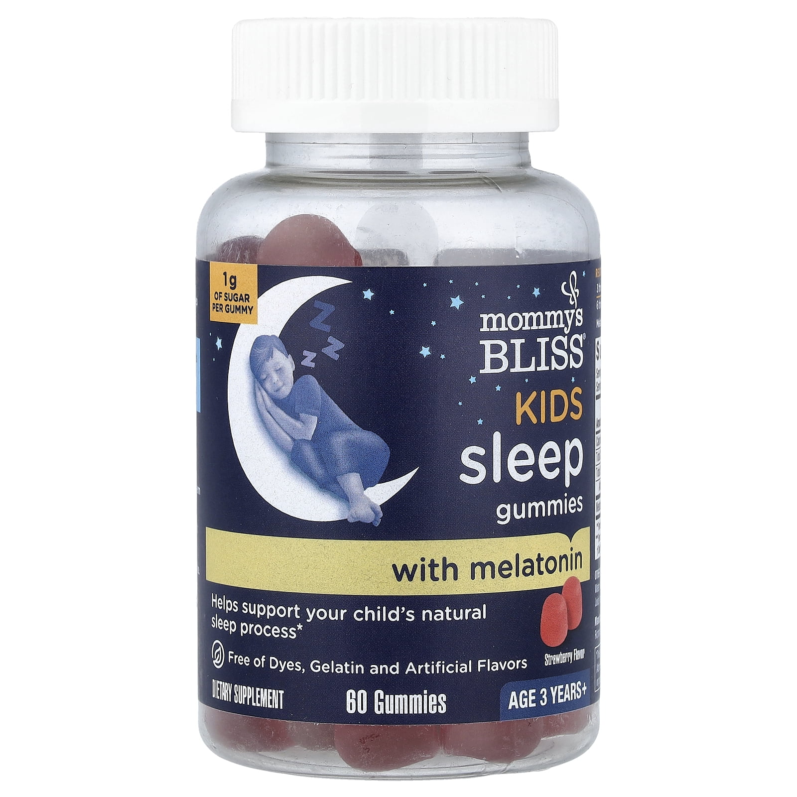 Mommy's Bliss, Kids Sleep Gummies, 60 Ct, Melatonin Strawberry