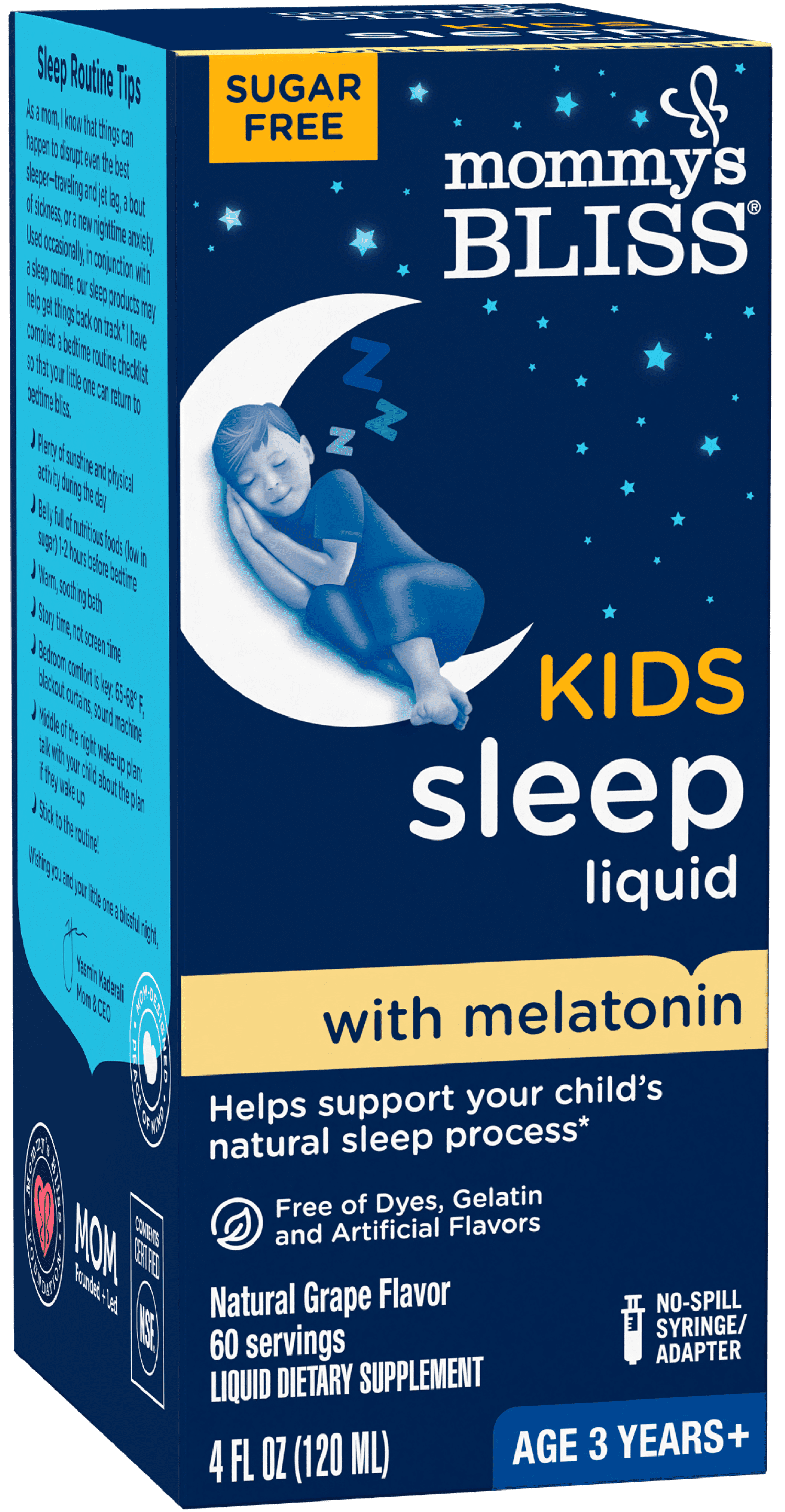Mommy's Bliss Kids Sleep Liquid, Melatonin, Kids 3 Yrs +, Natural Grape ...