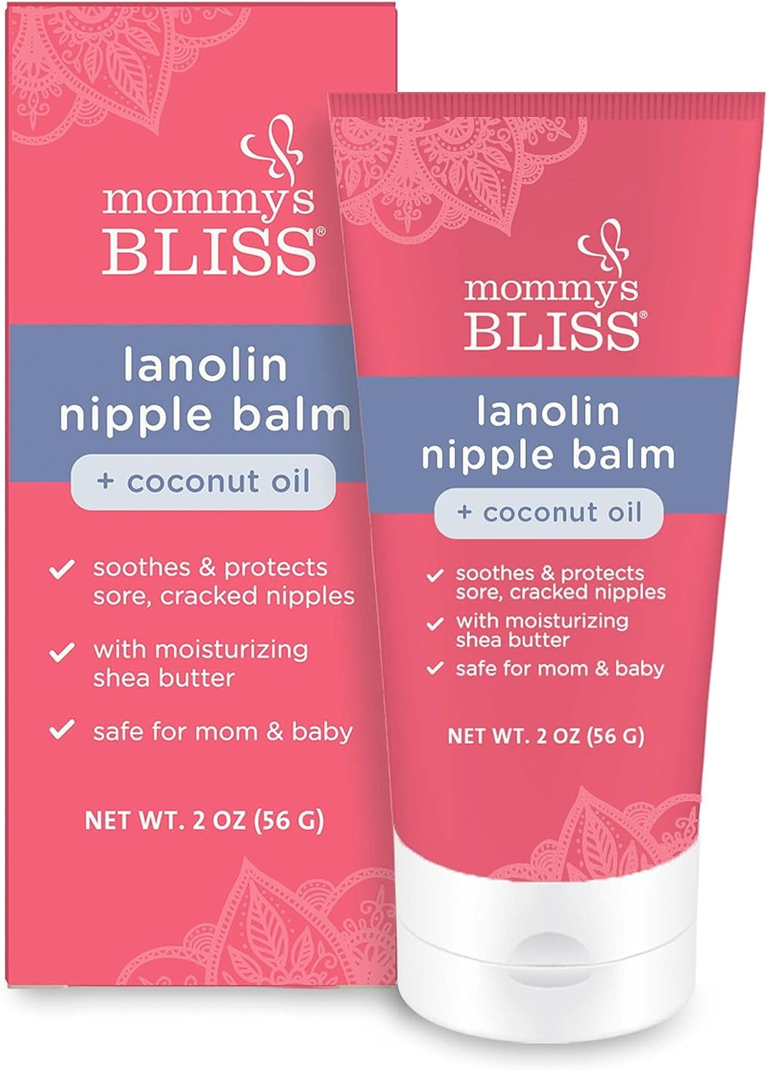 Mommy's Bliss Lanolin Nipple Balm Breastfeeding Cream with Coconut Oil