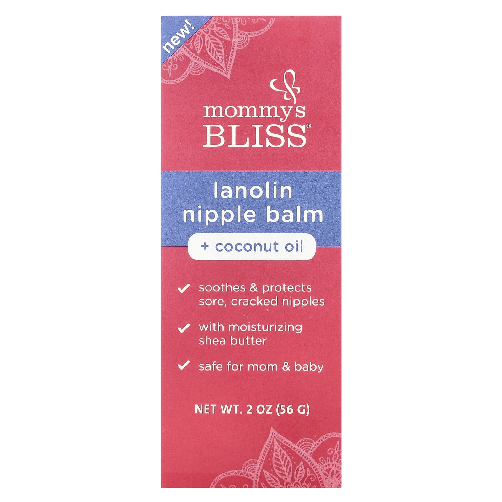 Mommy's Bliss Lanolin Nipple Balm + Coconut Oil, 2 oz (56 g)