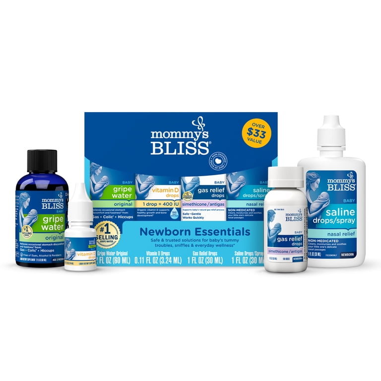 Mommy's Bliss Newborn Set, Organic Colic Medicine, Gripe Water