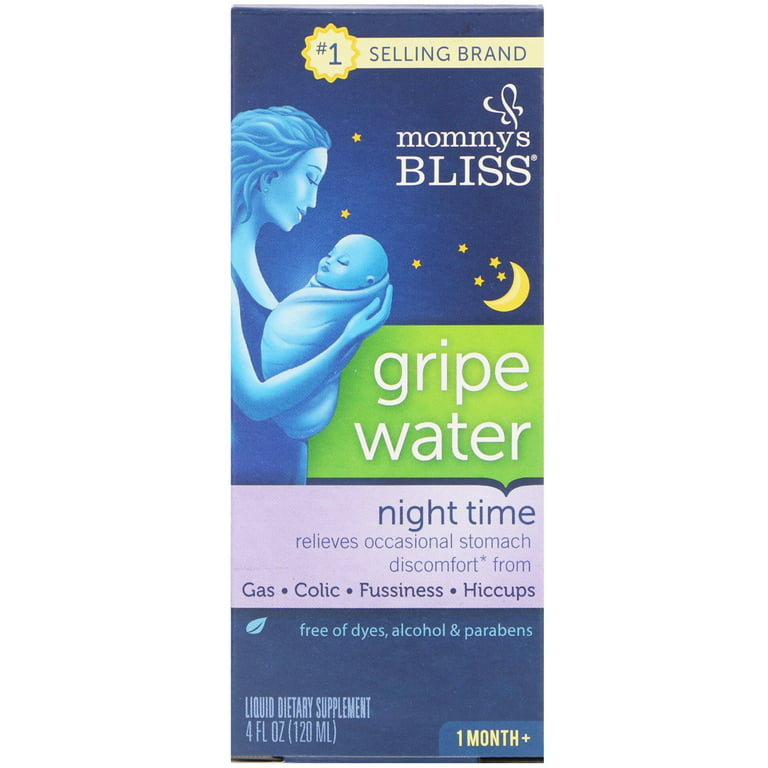 Mommys Bliss Night Time Gripe Water Newborns Plus, 4 Oz