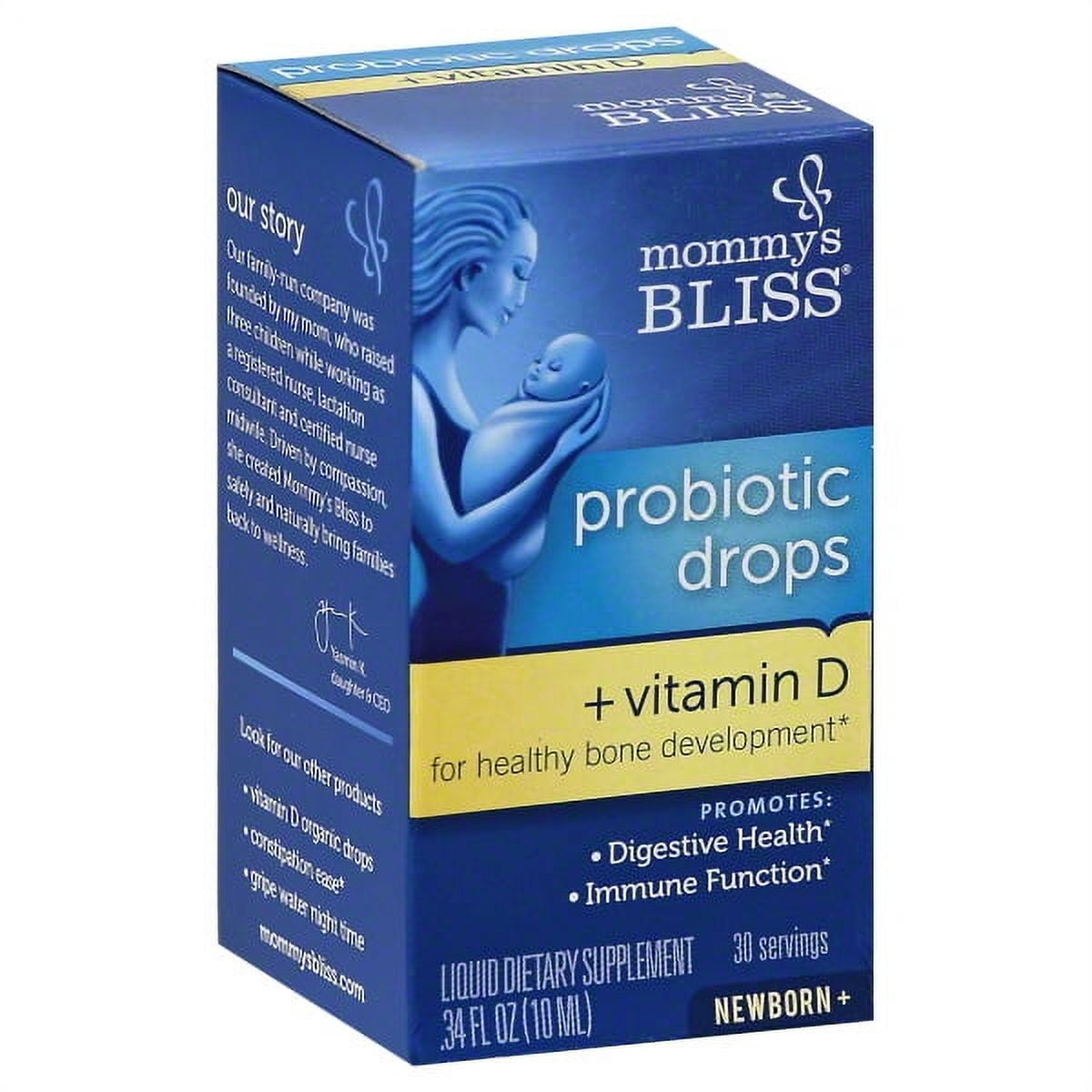 Mommy's Bliss Probiotic Drops + Vitamin D 0.34 oz - (Pack of 4)