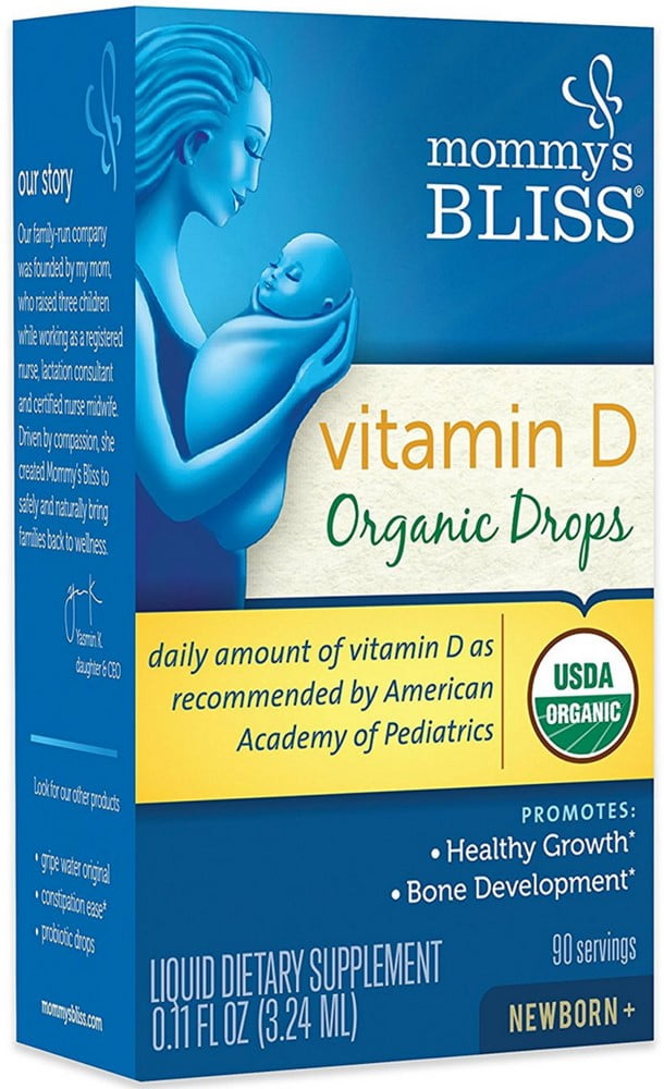Mommy's Bliss Vitamin D Organic Drops 0.11 oz - (Pack of 2)