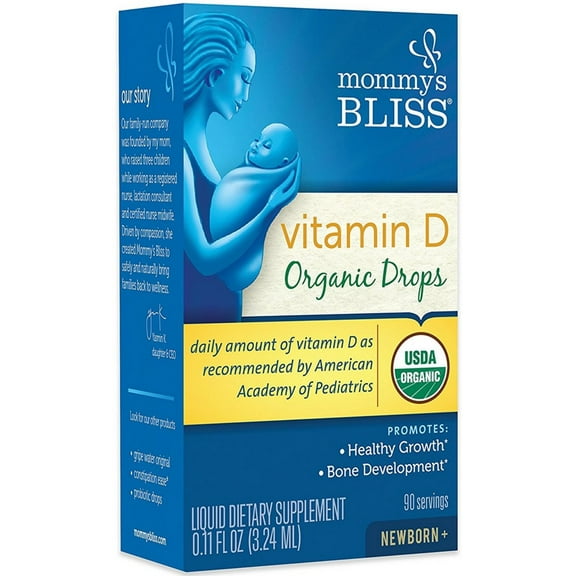 Mommy's Bliss Vitamin D Organic Drops 0.11 oz - (Pack of 6)