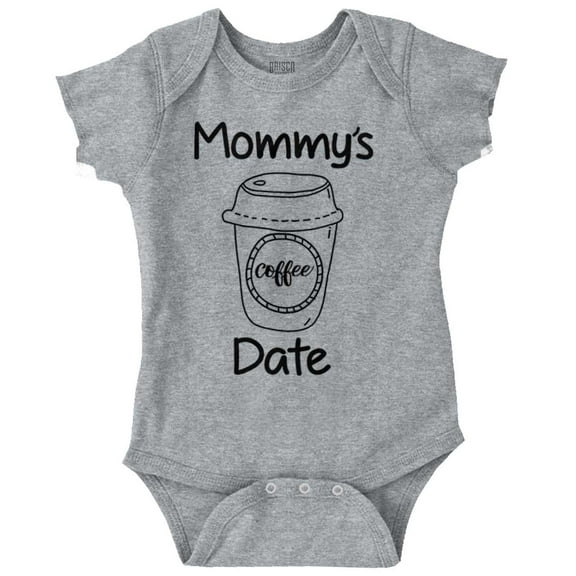 Mommy's Coffee Date Cute Adorable Romper Boys or Girls Infant Baby Brisco Brands 18M