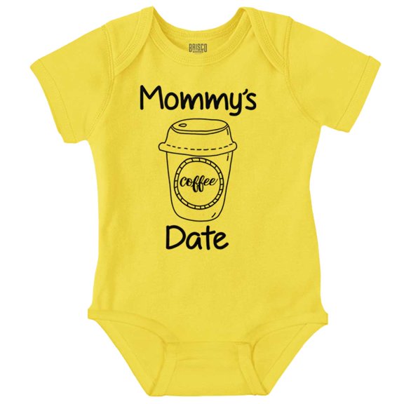 Mommy's Coffee Date Cute Adorable Romper Boys or Girls Infant Baby Brisco Brands 24M