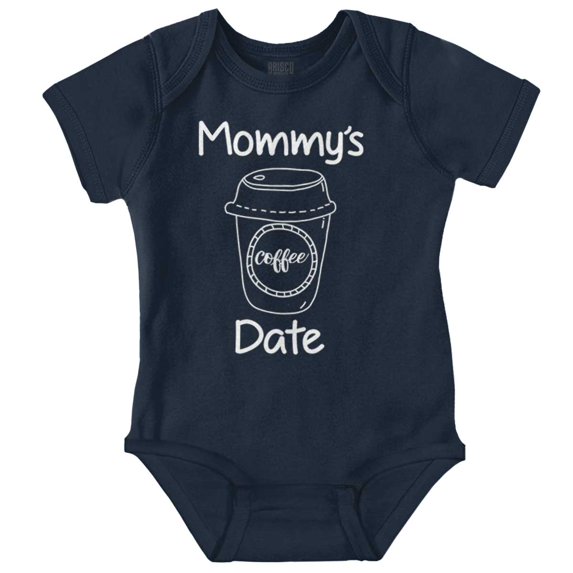 Mommy's Coffee Date Cute Adorable Romper Boys or Girls Infant Baby Brisco Brands NB