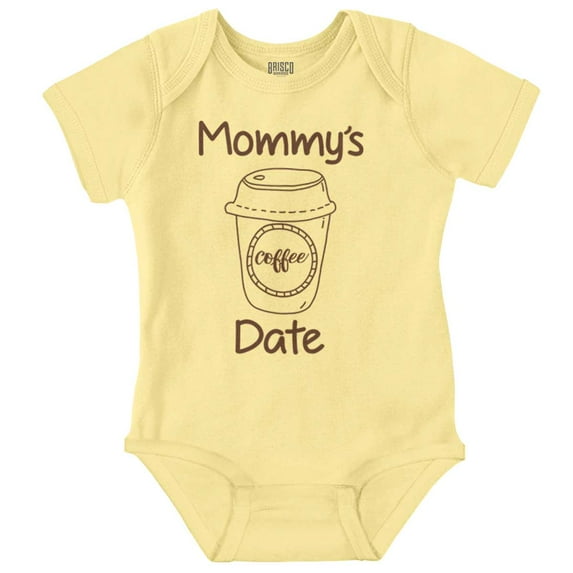 Mommy's Coffee Date Cute Adorable Romper Boys or Girls Infant Baby Brisco Brands NB