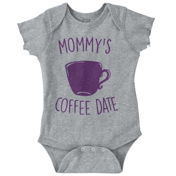 Mommy's Coffee Date Mothers Day Romper Boys or Girls Infant Baby Brisco Brands 12M