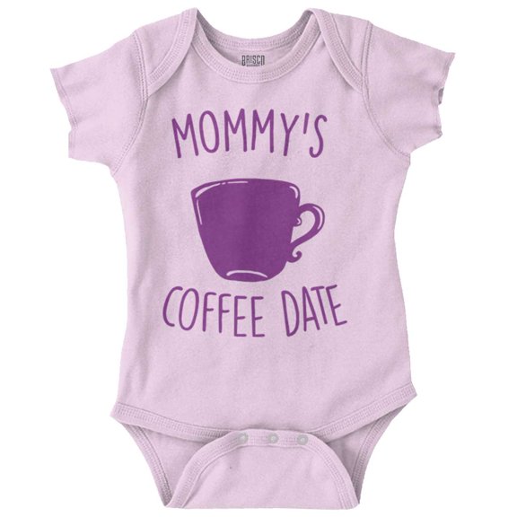 Mommy's Coffee Date Mothers Day Romper Boys or Girls Infant Baby Brisco Brands 24M