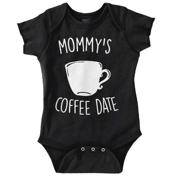Mommy's Coffee Date Mothers Day Romper Boys or Girls Infant Baby Brisco Brands NB