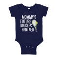 thumbnail image 1 of Mommy's Future Doubles Partner Baby Bodysuit One Piece 12 mo Navy Blue, 1 of 3