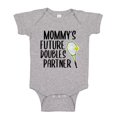 thumbnail image 1 of Mommy's Future Doubles Partner Baby Bodysuit One Piece NB Athletic Heather, 1 of 3