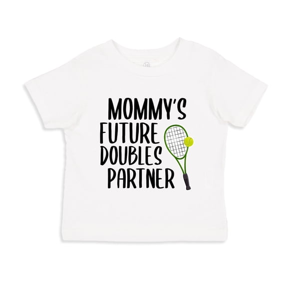 Mommy's Future Doubles Partner Toddler T-Shirt 3T White