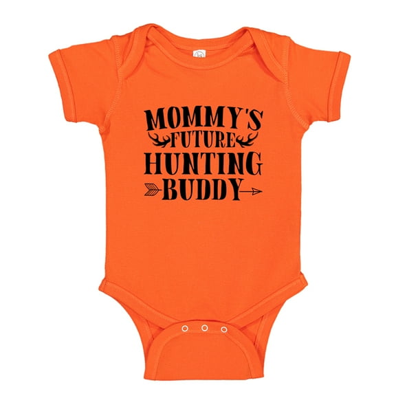 Mommy's Future Hunting Buddy Baby Bodysuit One Piece 18 mo Orange