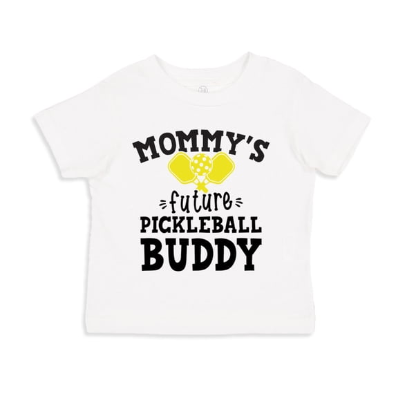 Mommy's Future Pickleball Buddy Toddler T-Shirt 4T White