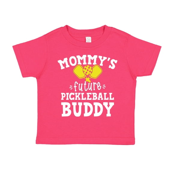 Mommy's Future Pickleball Buddy Toddler T-Shirt 5/6T Cyber Pink