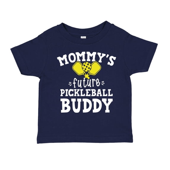 Mommy's Future Pickleball Buddy Toddler T-Shirt 5/6T Navy Blue