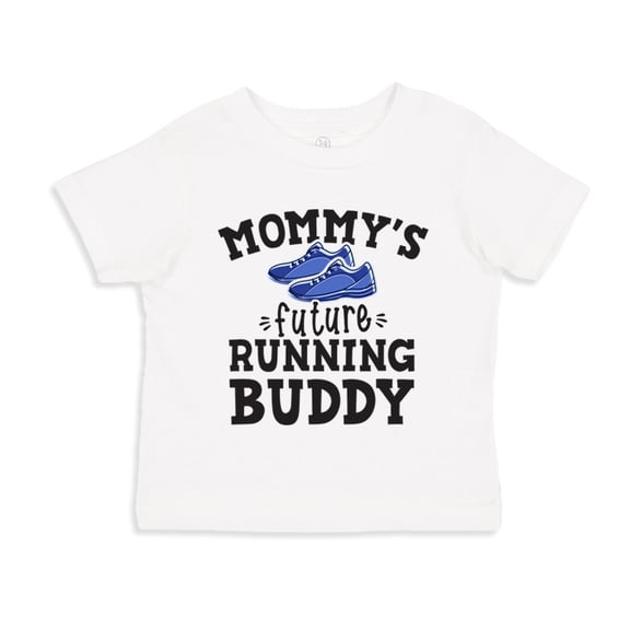 Mommy's Future Running Buddy Toddler T-Shirt 2T White