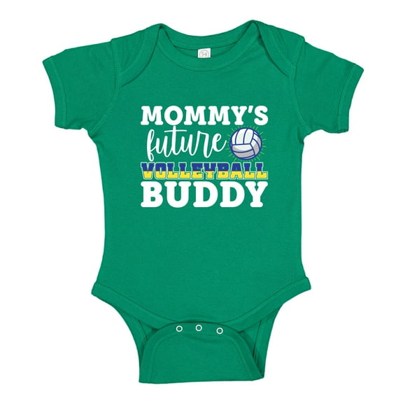Mommy's Future Volleyball Buddy Baby Bodysuit One Piece 12 mo Kelly Green
